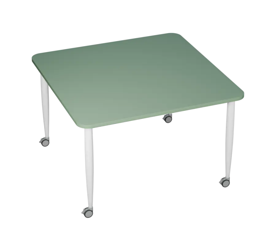 PLAYFORM 226 K modulární hravé stoly, mobilní, výška 750 mm, kovová podnož bílá, deska 25 mm, šedo-z